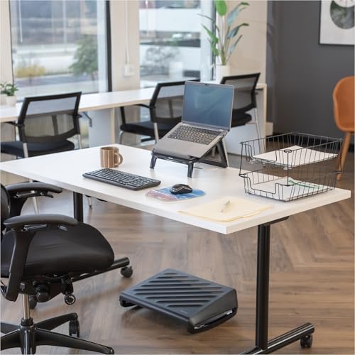 Fellowes Workstation 3" Letter Desk Tray Organizer, Wire, Black (60112) (Pack of 12) - size: 14.1" x 10" x 3" (Pack of 12)