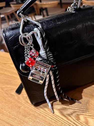 Designer Rope Bag Charms for Handbag Y2k Accessories Purse Charm Hanging Ornament Backpack Charm - color: Black Machine