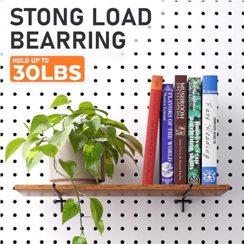 INCLY 36 Pack 4/6/8 Inch Black Pegboard Hooks, 1/4" Heavy Duty Peg Board Shelving Hooks Accessories, Peg Board Tool Hangers Fit 1/4" Pegboard for Organizing Garage, Craft Room, Kitchen, Store - size: 36PCS