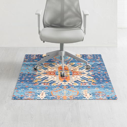 Anji Mountain Rug'd Office Chair Mat for Carpet & Hardwood Floor - Jacquard Woven, Anti-Slip Backing, Low Pile, Floor Protector Desk Chair Mat, Office Rugs for Rolling Chairs (Las Cruces - 40" x 54") - color: Las Cruces, size: 40" x 54"
