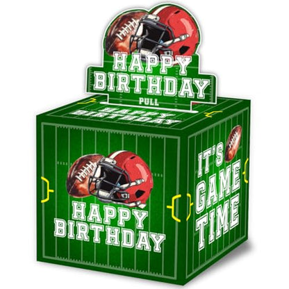 ChillHui Football Birthday Money Gift Boxes for Cash, Sports Football Birthday Money Pull Box for Boys Girls - color: Green Football