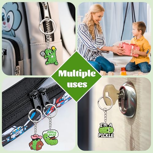 Keychains Bulk,Funny Key Chain for Prizes Incentives Holiday Gifts Birthday Party Favors - color: 22pcs Pickle Keychains