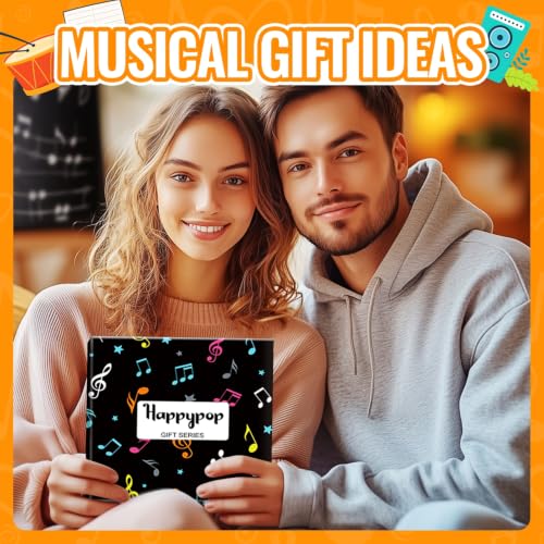 HAPPYPOP Music Gifts for Music Lovers - Guitar Saxophone Violin Socks for Musicians Players - color: Treble Maker Black