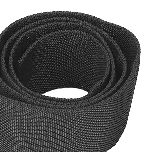 Rope Protector Sleeve, Polyester Winch Rope Protective Sleeve Black Universal Trolling Motor Cable Sleeve for 5cm/1.97in Width Cable Line(2M) - size: 2M