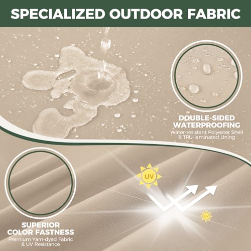 Outdoor Cushions for Patio Furniture, Outdoor Seat Cushion Set 24 x 24 x 4 Inch, Waterproof & Fade Resistant Outdoor Chair Cushions, Deep Seat Patio Cushion with Removable Cover, Beige - color: Beige, size: 24*24+4/25*22.5"
