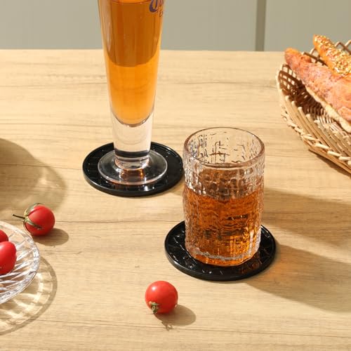 Coasters,Drink Coasters Set of 8 with Holder (Black, 12pcs) - color: Black, size: 12 pcs