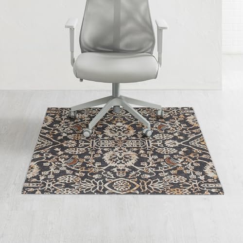 Anji Mountain Rug'd Office Chair Mat for Carpet & Hardwood Floor - Jacquard Woven, Anti-Slip Backing, Low Pile, Floor Protector Desk Chair Mat, Office Rugs for Rolling Chairs (Robin - 40" x 54") - color: Robin, size: 40" x 54"