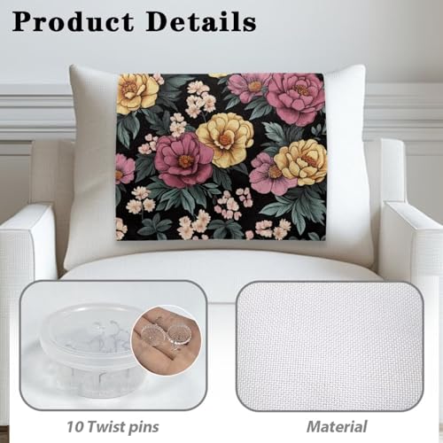 Recliner Headrest Protector Rose Non Slip Sofa Headrest Cover Wrinkle Resistant Recliner Backrest Cover Furniture Protector for Recliner Sofa Couch 2 Pcs - color: Rose