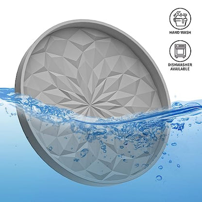 ME.FAN Car Cup Coaster [4 Pack] Silicone Car Coasters/Cup Mats - 2.75In Universal Non-Slip Recessed Car Interior Accessories - Car Cup Holder Insert Coasters Light Grey - color: 4 Pack-light Grey