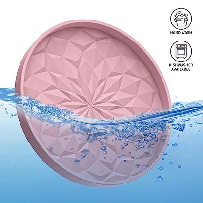 ME.FAN Car Coasters for Cup Holders [4 Pack] - 2.75In Silicone Auto Mug Mats - Universal Non-Slip Recessed Car Interior AccessoriesDusty Rose - color: 4 Pack-dusty Rose
