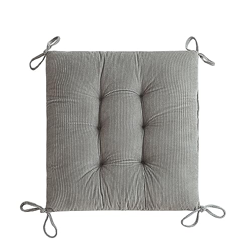 Outdoor Patio Cushion, Rocking Chair Cushion, Tufted Pads, Set of Upper and Lower with Ties Pack of 2 (2 Sets) - Back 20"×17", Seat 17"×17" (Grey) - color: Grey