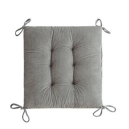 Outdoor Patio Cushion, Rocking Chair Cushion, Tufted Pads, Set of Upper and Lower with Ties Pack of 2 (2 Sets) - Back 20"×17", Seat 17"×17" (Grey) - color: Grey