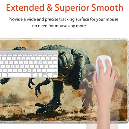 MTG Playmat, Smooth Surface Game Play Pad MTG TCG 24 x 14 inch with Storage Bag, Non-Slip Mouse Pad Card Fighting Game, T-Rex - color: T-Rex