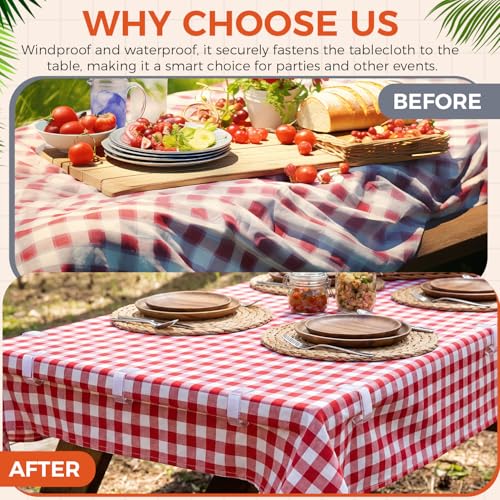 Boao 25 Pieces Table Skirting Clips SMC Model Plastic Tablecloth Clips for Table 1.5-2 Inch with Hook and Loop for Meeting Party Indoor Outdoor Events - size: 1.5 - 2 Inch