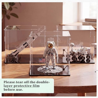 Yungyan 1 Pack Clear Self-Assembly Acrylic Display Case Transparent Dust Proof Protection Showcase for Figurine Collectibles Basketball Soccer Football Helmet (8 x 8 x 8 Inch) - size: 8 x 8 x 8 Inch