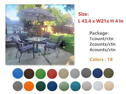 QILLOWAY Outdoor Rocking Chair Cushions Set of 2, 100% Polyester Waterproof Patio Rocking Chair Cushion, High Back Weatherproof Chair Pad for Adirondack & Outdoor Furniture, Beige - color: Beige