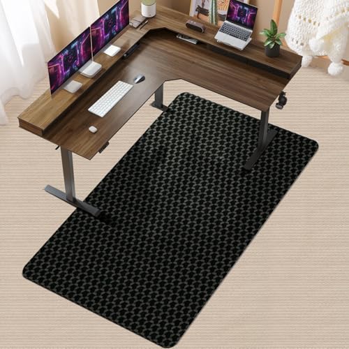 Vicwe Office Chair Mat for Carpet, 72" x 46"Anti-Slip Waterproof Floor Protector Desk Chair Mat for Rolling Chairs, Heavy Duty Chair Mat with Studs,Easy Glide Floor Mat for Home,Gaming - color: Black, size: 72" x 46" (for low-pile carpet)
