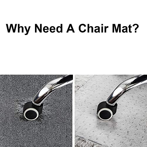 Azadx Carpet Floor Chair Mat for Low, Standard and No Pile Carpeted Floors - Plastic Desk Chair Mat for Easy Rolling - Durable Carpet Protector (30 x 48'' Rectangle) - size: 30" x 48'' For Carpet