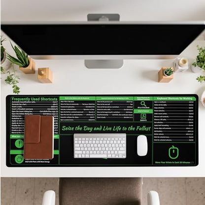 Excle Large Mouse Pad Desk Pad,Extended Mouse Pad Cute Mouse Pads for Desk Accessories,31.5 x 11.8In Long Computer Keyboard Mousepad Mouse Mat with 3mm Non-Slip Base and Stitched Edge - color: Excle