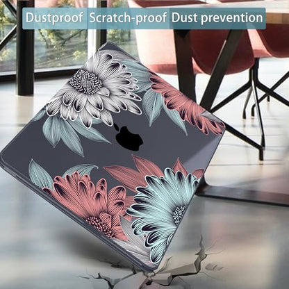 Mektron Case for 2026 MacBook Neo 13-inch A18 Pro chip A3404 Laptop Cover with 13-inch (Diagonal) Liquid Retina Display+ Keyboard Cover+ Screen Protector, Blooming Chrysanthemums - color: Blooming Chrysanthemums
