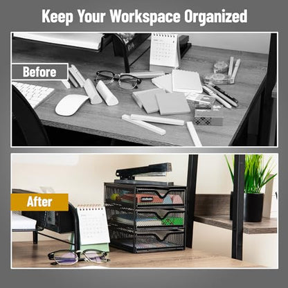 Mind Reader Desktop Accessory Storage, Desk Supplies, Organizer, Office, Metal Mesh, 6.25" L x 6.5" W x 6.5" H, Black - size: 6.25"L x 6.5"W x 6.5"H