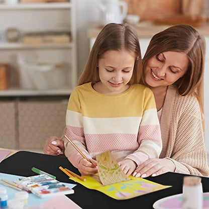 Ewen 25.6x17.7in Large Silicone Kitchen Counter Mat, 2mm Thick Heat Resistant Countertop Protector, Baking Silicone Mat under Air Fryer Toaster Oven Microwave Coffee Maker Cutting Board Drill Black - color: Black, size: 25.6"L x 17.5"W