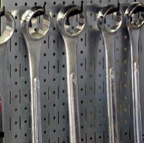 Wall Control Medium 1-7/8in Hook Pack - Slotted Metal Pegboard Hooks Pegboard and Slotted Tool Board - Black - color: Black, size: 4 Count (Pack of 1)