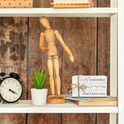 Mini Decorative Books For Home Decor, Small Coffee Table Faux Wood Book Stack Decor, I Still Remember Modern Stacked Decoration, Stacked Display For Shelf Mantel Nightstand, Three Pieces -A(01) - style: Rustic