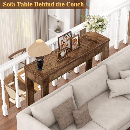 Armocity Console Table, Small Farmhouse Wood Entryway Table, Narrow Sofa Tables Behind Couch, Entry Table for Entrance, Hallway, Living Room, 32", Cracked Oak - color: Cracked Oak, size: 32"