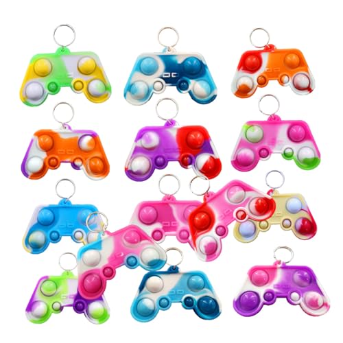 20 pcs Bulk Game Pop Fidget Keychain Silicone holiday party gifts