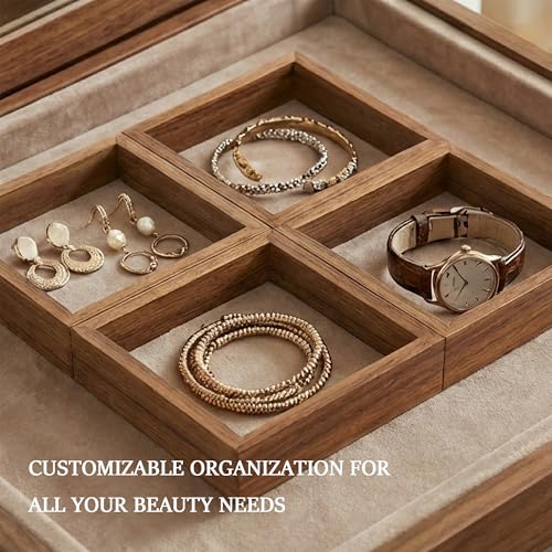 Serving Tray with 5 Removable Snack Boxes,Acacia Wood Snack Tray for Parties and Entertaining, Movie Night, Coffee Table and Charcuterie Serving - color: Snack Tray, size: Snack Tray