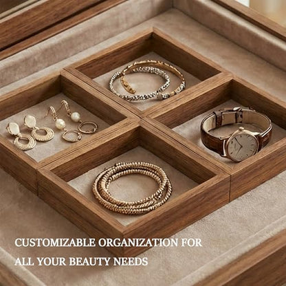 Serving Tray with 5 Removable Snack Boxes,Acacia Wood Snack Tray for Parties and Entertaining, Movie Night, Coffee Table and Charcuterie Serving - color: Snack Tray, size: Snack Tray