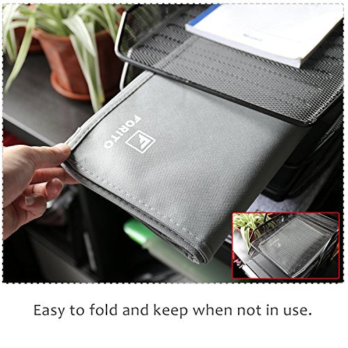 23" 24" 25" Univesal Monitor Dust Cover Scratch Resistance Nonwoven Full Body Sleeve for 23" 24" 25" Computer Monitor LED LCD Screem (Size: 24W x 18H x 3D)-Gray