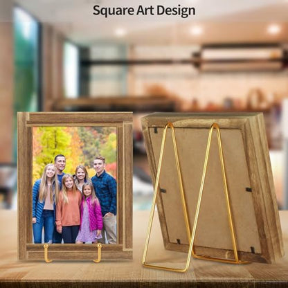 IBosins 5 Pack 8 Inch Plate Holder Display Stands, Large Metal Gold Frame Stand for Picture, Book, Photo Easel, Creation, Collectibles - color: Gold, size: 8 Inch