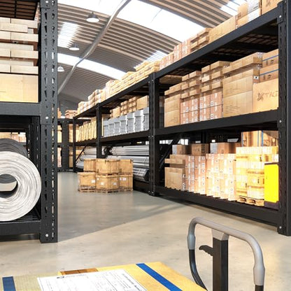 Bepatio 77" W Garage Shelving Storage Shelves, 3 Tier Metal Shelving Unit Heavy Duty for Storage, Adjustable Black Shelves for Commercial, Industrials, Garage, Basement, 6600lbs,77.2" W*23.7" D*66.2”H - size: 77.2"W x 23.7"D x 66.2"H, 3-Tier