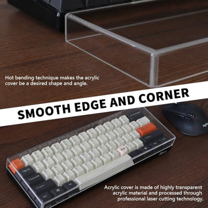 Acrylic Keyboard Dust Cover,68 Keys Transparent Mechanical Keyboard Protective Cover,Compatible with Computer Gaming Keyboards (12.28''x4.02''x0.87'') - size: 68 keys