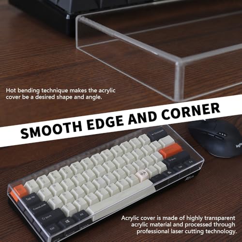 Acrylic Keyboard Dust Cover,84 Keys Transparent Mechanical Keyboard Protective Cover,Compatible with Computer Gaming Keyboards (12.2''x4.92''x0.87'') - size: 84 keys