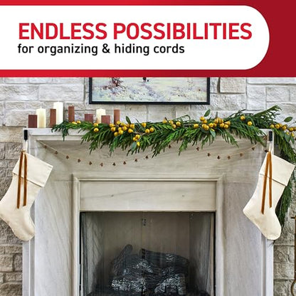 Command Fireplace Mantle Garland Holder for Displaying Garlands, Wreaths, and Holiday Decor Without Leaving Damage, Holes, or Residue, Holds 2lbs, Green, 6 Pack - size: 6 Garland Hangers