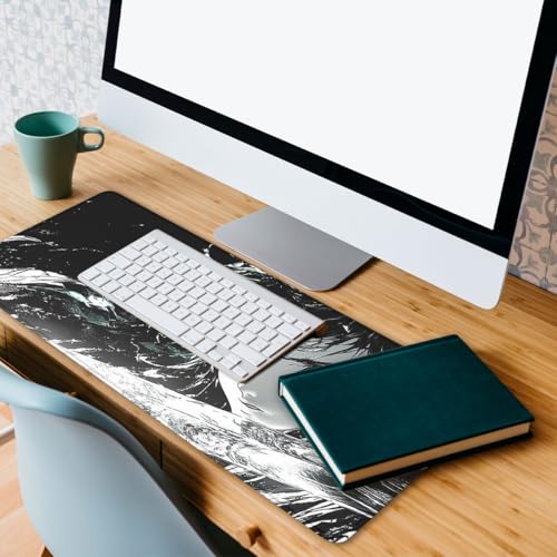 Dark Fantasy Gaming Mouse Pad Red Eyes Art Gaming Mouse Mat with Stitched Edges,Non-Slip Waterproof Rubber Base Office Computer Keyboard Laptop 31.5"x11.8" - color: Dark Fantasy, size: 31.5L x 11.8W inches