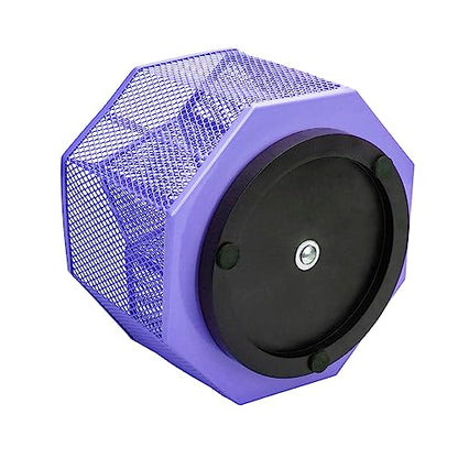 Annova Mesh Desk Organizer Rotate with 5 Compartments Spinning Tidy Candy/Pen Holder Office, Art Supply, Storage, Classroom, Home (Purple) - color: Purple