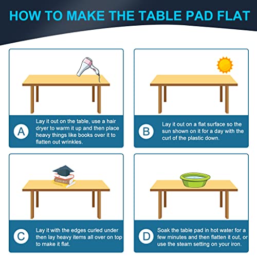 Clear Table Cover Protector PVC Desk Protector 32×48 in Plastic Writing Desk Sheet Rectangular Vinyl Desk Pad PVC Plastic Table Cover for Office Dresser Night Stand Computer & Computer Desk - size: 32" x 48" (Rectangular)