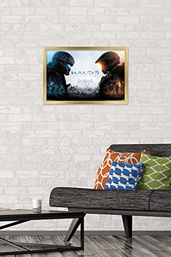 Trends International Halo 5 - Key Art Wall Poster, 22.4L x 14.7W, Gold Framed Version - color: Gold Framed Version, size: 22.4"L x 14.7"W