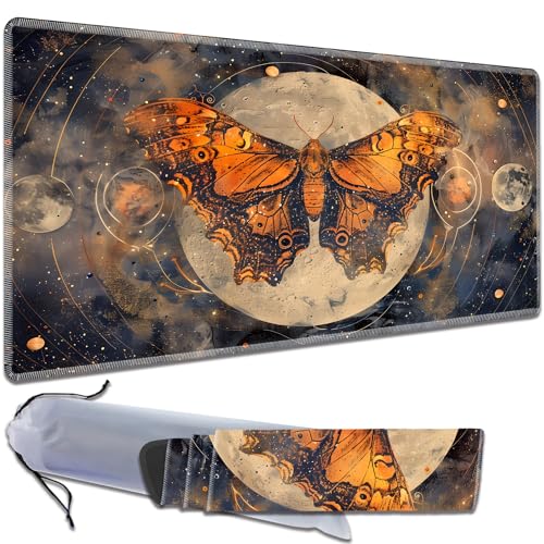 MTG Playmat, Smooth Surface Game Play Pad MTG TCG 24 x 14 inch with Storage Bag, Non-Slip Mouse Pad Card Fighting Game, Selenophora Sibirica - color: Selenophora Sibirica
