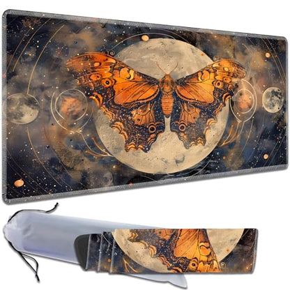 MTG Playmat, Smooth Surface Game Play Pad MTG TCG 24 x 14 inch with Storage Bag, Non-Slip Mouse Pad Card Fighting Game, Selenophora Sibirica - color: Selenophora Sibirica