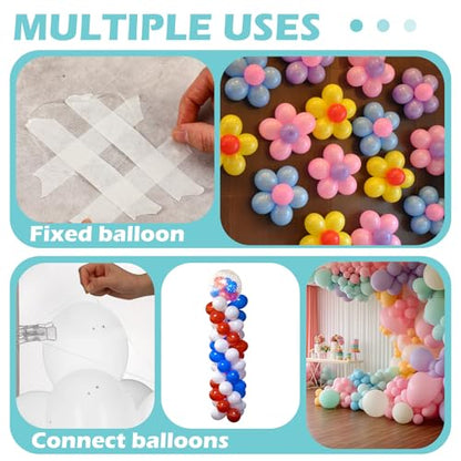 Crtiin 10 Pack Large Balloon Arch Clips 3.5 Inch Heavy Duty Clip and 300 Pcs Clear Rubber Bands for Balloon Arch Frame Garland Wall Birthday Decorations Crafts Woodworking - size: 2.17 - 6.69 Inches