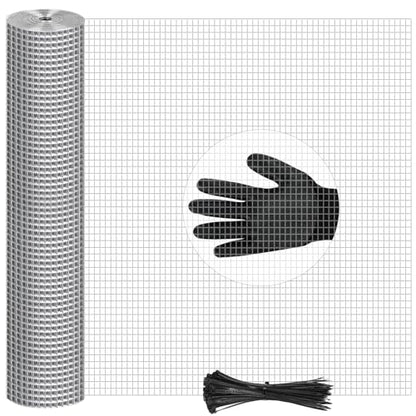 TNELTUEB 48in x 100ft Hardware Cloth Hot-Dip Galvanized Welded Wire Mesh - Heavy Duty 3/4inch 23 Gauge Chicken Wire Fencing for Garden, Chicken Coop, Rabbit Cage, Rodent & Predator Protection - size: 48in x 100ft