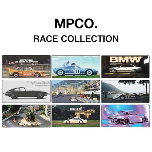 MPCO. Original Large Gaming Desk Mat – 36" x 17" Duraglyde Racing Series Hungarian GP, 91 Full Desk Mouse Pad for Smooth Precision – Non-Slip, Washable Extra-Large PC Mouse Pad for Gaming Sessions - color: DuraGlyde Hungarian GP, 91