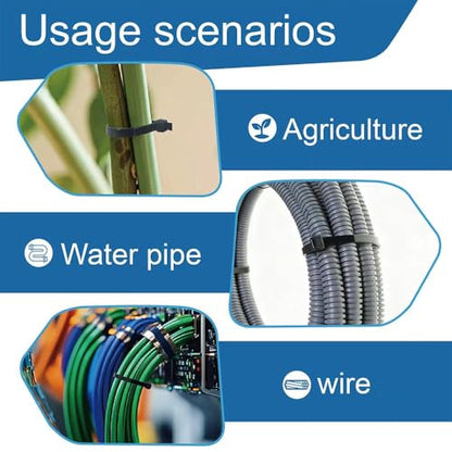 400 Pack Black Zip Ties Assorted Sizes 8+12+14+18 Inch, Heavy Duty 100lbs Self-Locking Electrical Cable Ties, UV Resistant Wire Ties for Indoor and Outdoor Use
