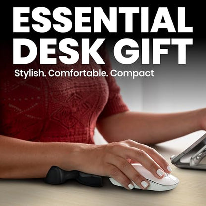 GlideX r2.0 Ergonomic Mouse Wrist Rest – Compact Sliding Wrist Pad with Low Profile Design for Desk Laptop Travel, Fits Small to Medium Hands (Black) - color: Black