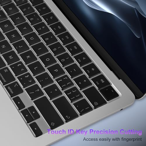 MOSISO 2 PCS Keyboard Cover, Keyboard Protector Compatible with MacBook Neo 13 inch 2026 A18 Pro, Compatible with MacBook Air 15/Air 13.6 M5 M4 M3 M2/ Pro 14/Pro 16 M5/M4/M3/M2/M1/, Smoke Gray - color: Smoke Gray